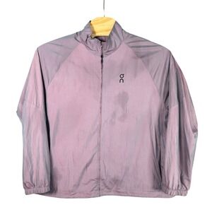 On Run On Clouds Court Jacket‎ Mens XXL Purple Iridescent Full Zip Wind Flaw